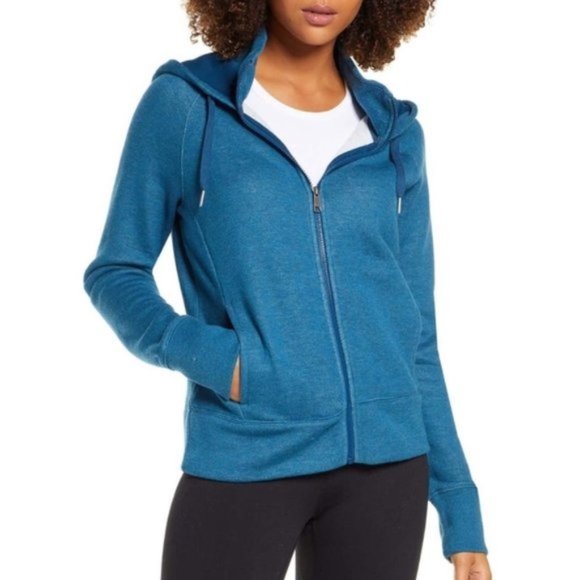 Zella Royal Blue Full Zip Nila Hoodie Pockets - Picture 1 of 8